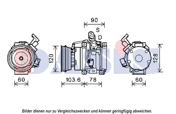 Handler.Part Compressor, air conditioning AKS DASIS 852633N 1