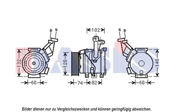 Handler.Part Compressor, air conditioning AKS DASIS 852637N 1