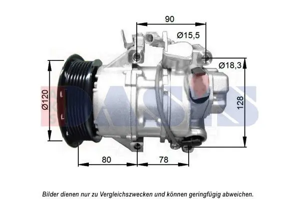 Handler.Part Compressor, air conditioning AKS DASIS 852678N 1