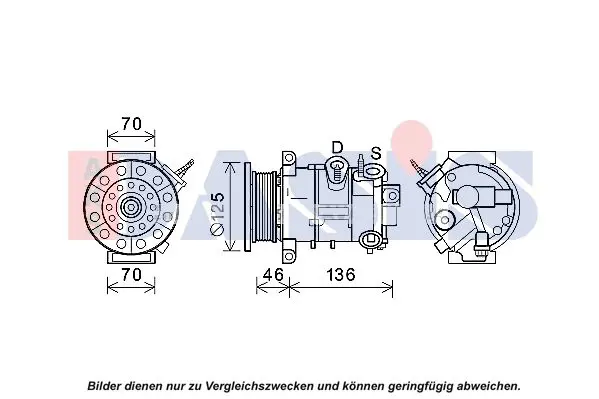 Handler.Part Compressor, air conditioning AKS DASIS 852811N 1