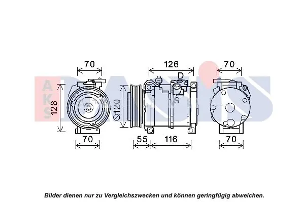 Handler.Part Compressor, air conditioning AKS DASIS 852812N 1