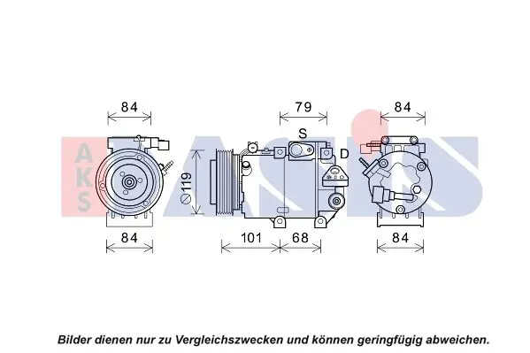 Handler.Part Compressor, air conditioning AKS DASIS 852836N 1