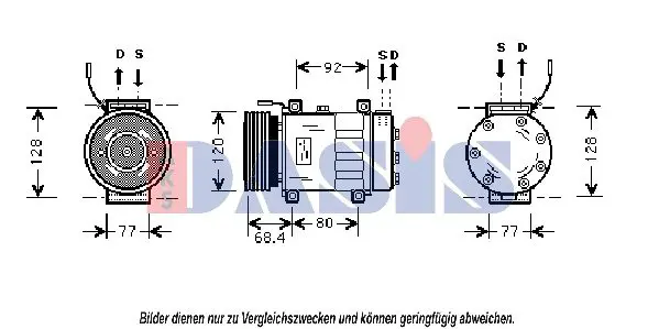 Handler.Part Compressor, air conditioning AKS DASIS 853560N 1