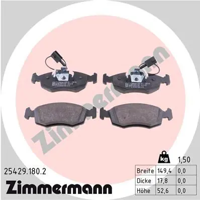 Handler.Part Brake pad set, disc brake ZIMMERMANN 254291802 1