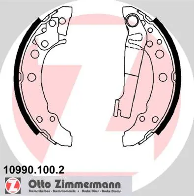 Handler.Part Brake shoe set ZIMMERMANN 109901002 1