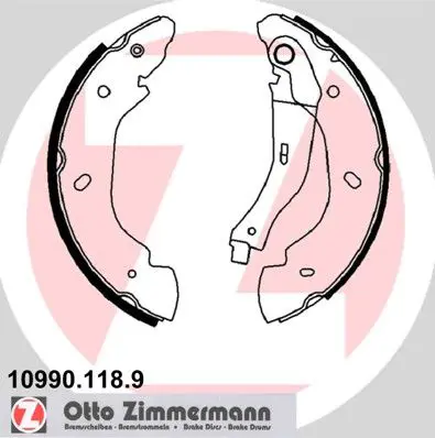 Handler.Part Brake shoe set ZIMMERMANN 109901189 1