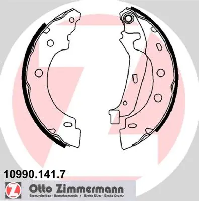 Handler.Part Brake shoe set ZIMMERMANN 109901417 1