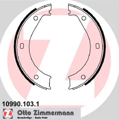 Handler.Part Brake shoe set, parking brake ZIMMERMANN 109901031 1