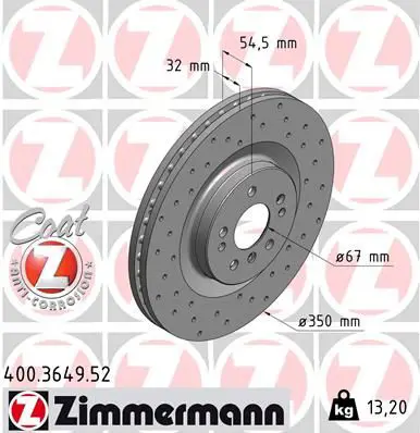 Handler.Part Brake disc ZIMMERMANN 400364952 1