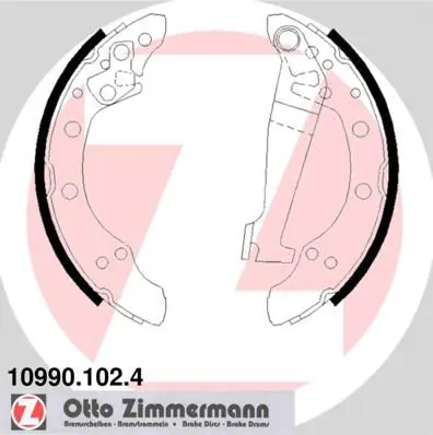 Handler.Part Brake shoe set ZIMMERMANN 109901024 1