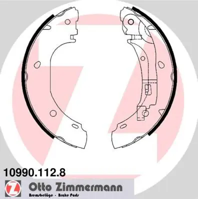 Handler.Part Brake shoe set ZIMMERMANN 109901128 1