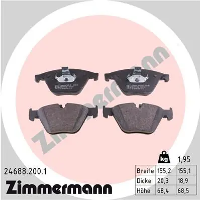 Handler.Part Brake pad set, disc brake ZIMMERMANN 246882001 1