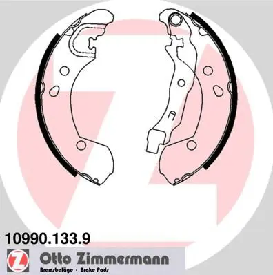 Handler.Part Brake shoe set ZIMMERMANN 109901339 1