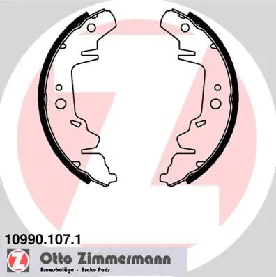 Handler.Part Brake shoe set ZIMMERMANN 109901071 1