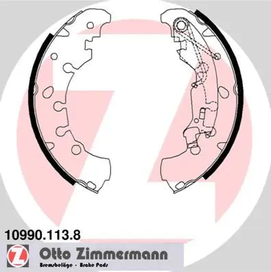 Handler.Part Brake shoe set ZIMMERMANN 109901138 1