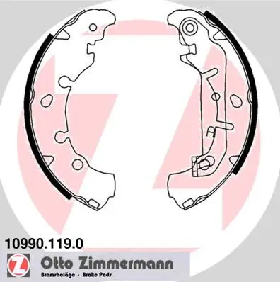 Handler.Part Brake shoe set ZIMMERMANN 109901190 1