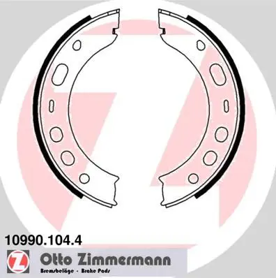 Handler.Part Brake shoe set, parking brake ZIMMERMANN 109901044 1