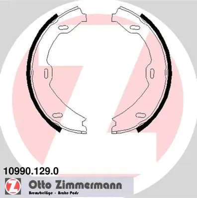 Handler.Part Brake shoe set, parking brake ZIMMERMANN 109901290 1