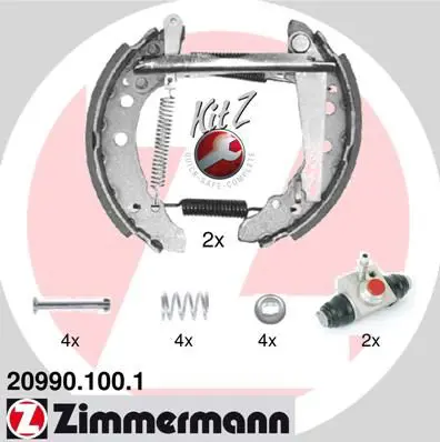 Handler.Part Brake shoe set ZIMMERMANN 209901001 1