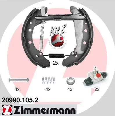 Handler.Part Brake shoe set ZIMMERMANN 209901052 1