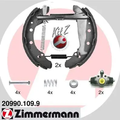 Handler.Part Brake shoe set ZIMMERMANN 209901099 1