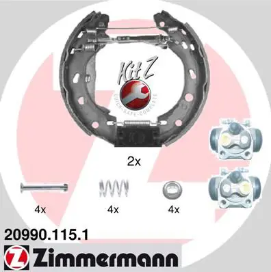 Handler.Part Brake shoe set ZIMMERMANN 209901151 1