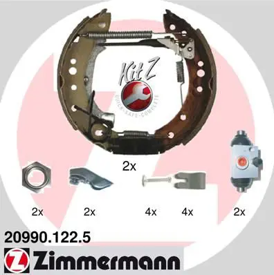 Handler.Part Brake shoe set ZIMMERMANN 209901225 1