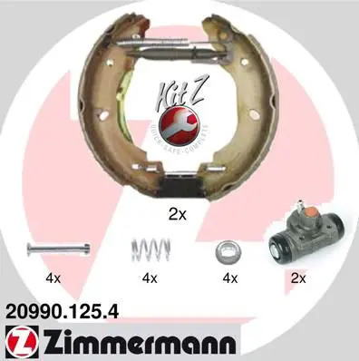 Handler.Part Brake shoe set ZIMMERMANN 209901254 1