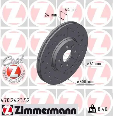 Handler.Part Brake disc ZIMMERMANN 470242352 1