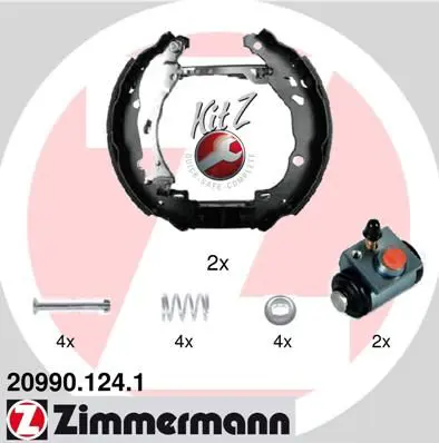 Handler.Part Brake shoe set ZIMMERMANN 209901241 1