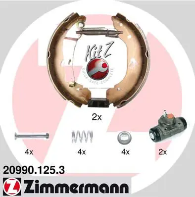 Handler.Part Brake shoe set ZIMMERMANN 209901253 1