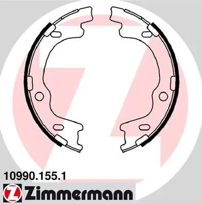 Handler.Part Brake shoe set, parking brake ZIMMERMANN 109901551 1