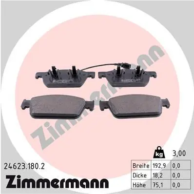 Handler.Part Brake pad set, disc brake ZIMMERMANN 246231802 1