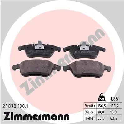 Handler.Part Brake pad set, disc brake ZIMMERMANN 248701801 1