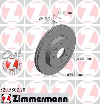 Handler.Part Brake disc ZIMMERMANN 320380220 1