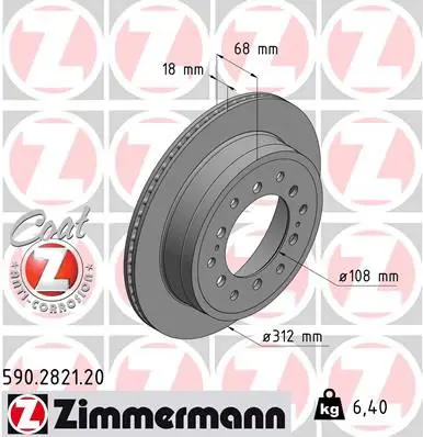 Handler.Part Brake disc ZIMMERMANN 590282120 1