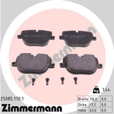 Handler.Part Brake pad set, disc brake ZIMMERMANN 250851701 1