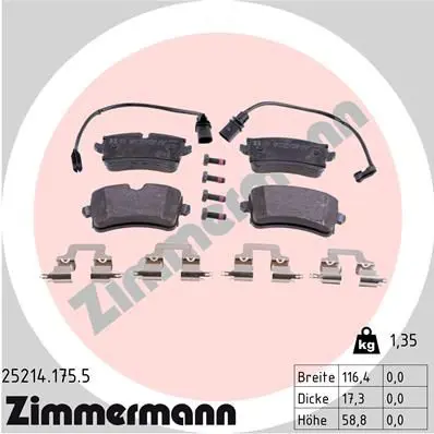 Handler.Part Brake pad set, disc brake ZIMMERMANN 252141755 1