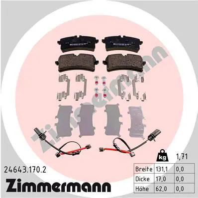 Handler.Part Brake pad set, disc brake ZIMMERMANN 246431702 1