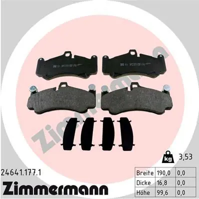 Handler.Part Brake pad set, disc brake ZIMMERMANN 246411771 1