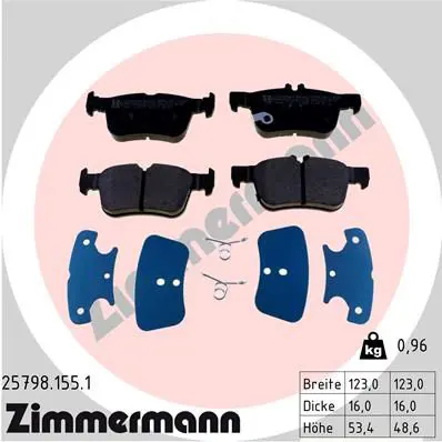 Handler.Part Brake pad set, disc brake ZIMMERMANN 257981551 1