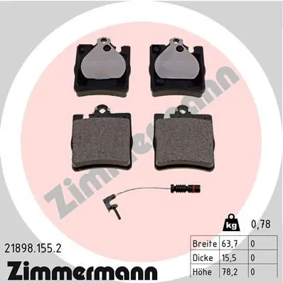 Handler.Part Brake pad set, disc brake ZIMMERMANN 218981552 1