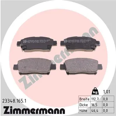 Handler.Part Brake pad set, disc brake ZIMMERMANN 233481651 1