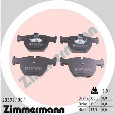 Handler.Part Brake pad set, disc brake ZIMMERMANN 233971901 1