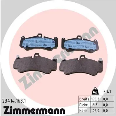 Handler.Part Brake pad set, disc brake ZIMMERMANN 234141681 1