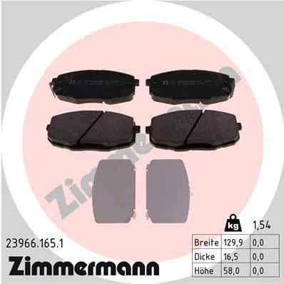 Handler.Part Brake pad set, disc brake ZIMMERMANN 239661651 1