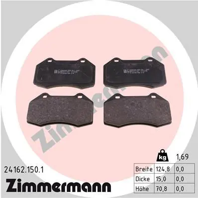 Handler.Part Brake pad set, disc brake ZIMMERMANN 241621501 1