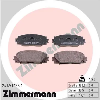 Handler.Part Brake pad set, disc brake ZIMMERMANN 244511551 1