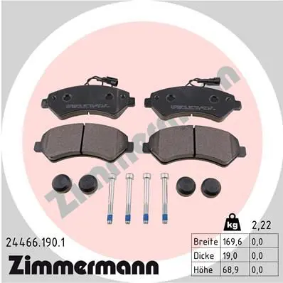 Handler.Part Brake pad set, disc brake ZIMMERMANN 244661901 1