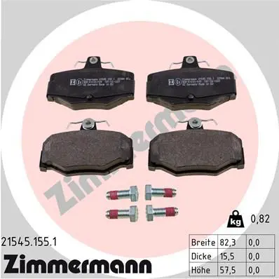 Handler.Part Brake pad set, disc brake ZIMMERMANN 215451551 1